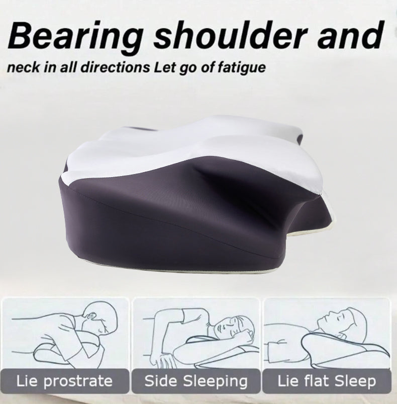 Pillow for Neck and Shoulder, Ergonomic Contour Memory Foam Pillows for Sleeping with Washable Pillowcase, Cooling Neck Support Pillow for Side Back Stomach Sleeper