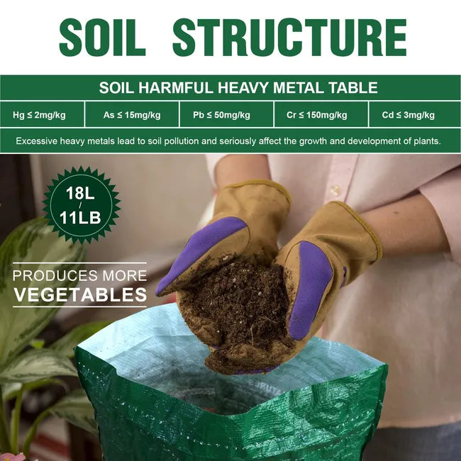 11lb Organic Potting Soil Mix- Indoor/Outdoor Gardening Vegetables, Flowers, Fruits and other plants