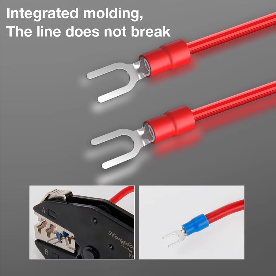 Insulated Electrical Connectors Kit 【300 PCS】– Crimp Terminal Assortment (Butt, Ring, Spade, Quick Disconnect) for Automotive, Marine & DIY Wiring – Waterproof, Secure Wire Connections