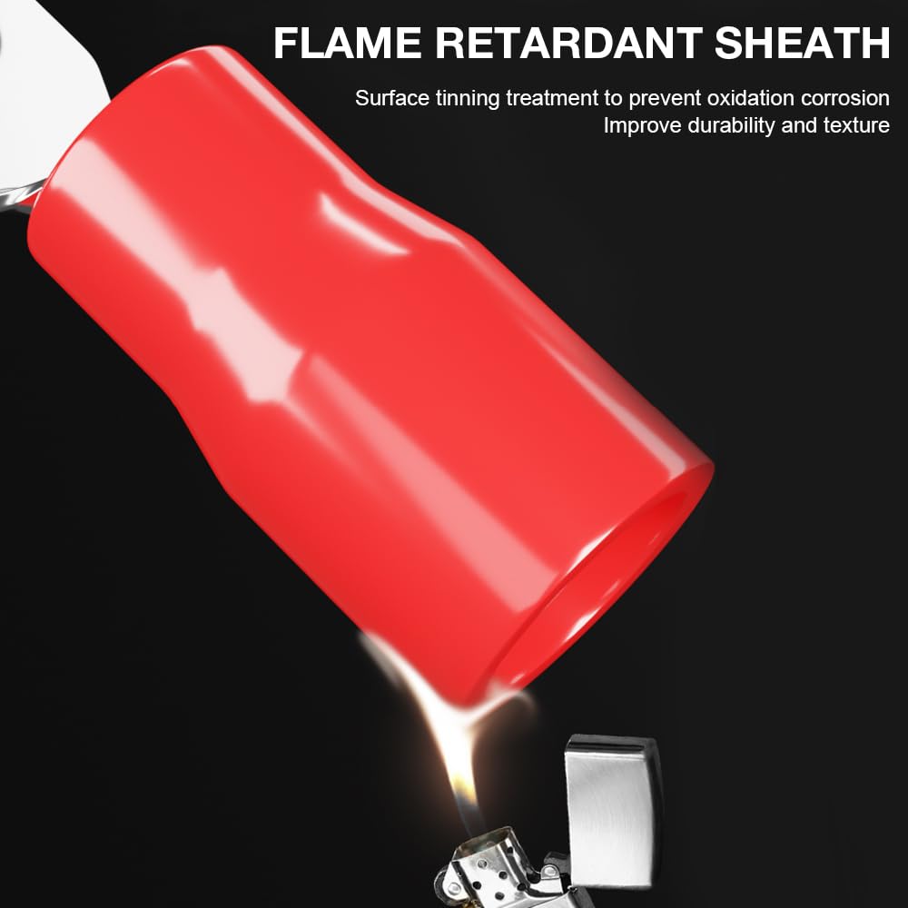 Insulated Electrical Connectors Kit 【300 PCS】– Crimp Terminal Assortment (Butt, Ring, Spade, Quick Disconnect) for Automotive, Marine & DIY Wiring – Waterproof, Secure Wire Connections