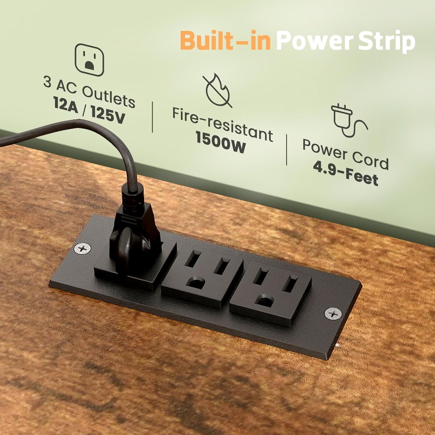 Stand for 80-Inch TV - Entertainment Center with Power Outlet & Storage for Living Room or Bedroom