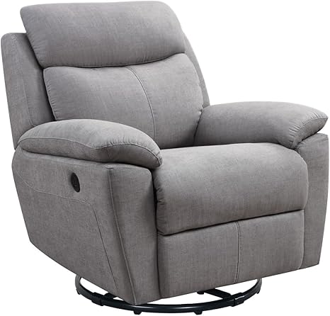 Super Drive Power Recliner Chair - Glider Recliner, 360° Swivel, for Small Spaces, Living Room, Bedroom,Blue
