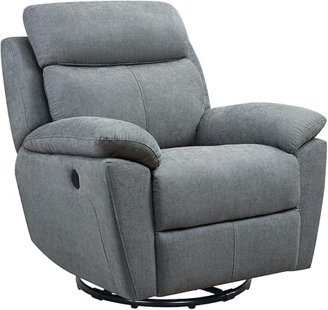 Super Drive Power Recliner Chair - Glider Recliner, 360° Swivel, for Small Spaces, Living Room, Bedroom,Blue