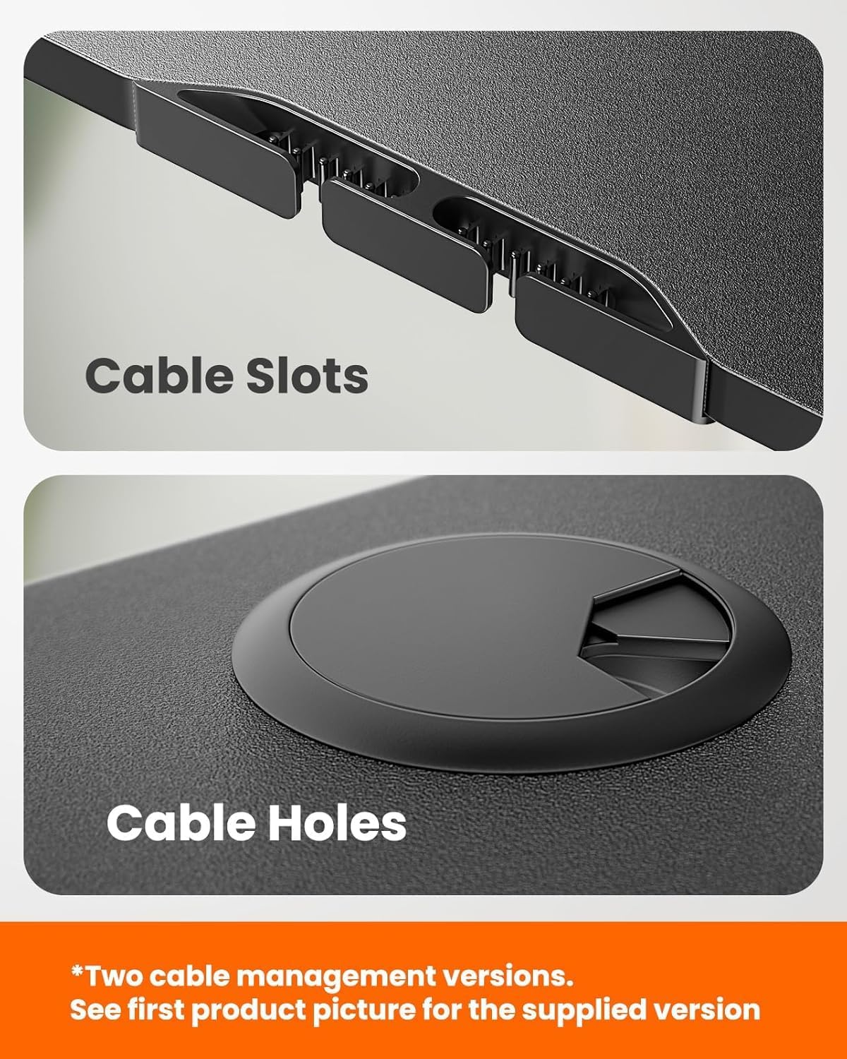 Electric Height Adjustable Computer Desk - Standing Computer Home Office Desk with Two-Piece Desktop (Black, 48 * 24 Inch)