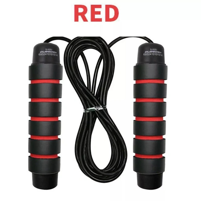 Adjustable Skipping Ropes - Jump Rope Skip Aerobic Crossfit Fitness Exercise Training Speed Bearing Workout Indoor & Outdoor