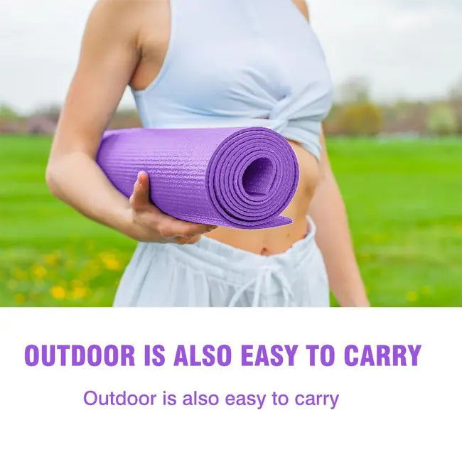 Purple Anti-Tear Yoga Mat - Non-Slip Gym Moisture Proof Equipment Sport Pilates Fitness Workout