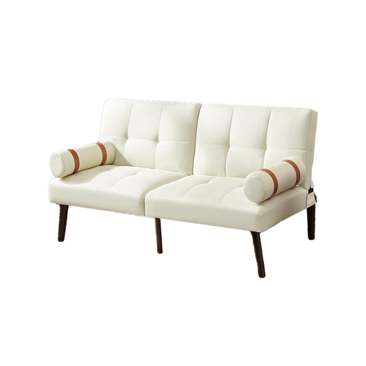 Compact Convertible Futon Sofa Bed with Armrests – Comfortable Linen Sleeper for Small Spaces, Offices, Apartments (Copy)