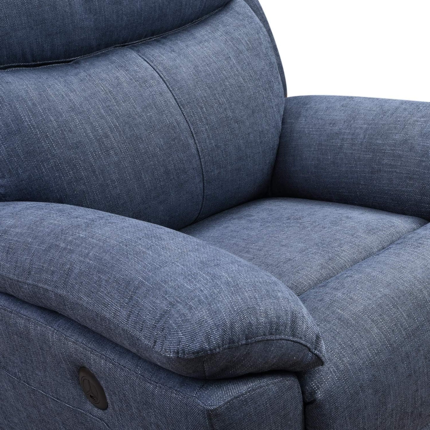 Super Drive Power Recliner Chair - Glider Recliner, 360° Swivel, for Small Spaces, Living Room, Bedroom,Blue