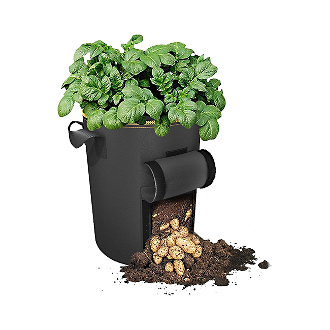 Grow Bags with Flap & Handles, Breathable Nonwoven Cloth(5 Pack)