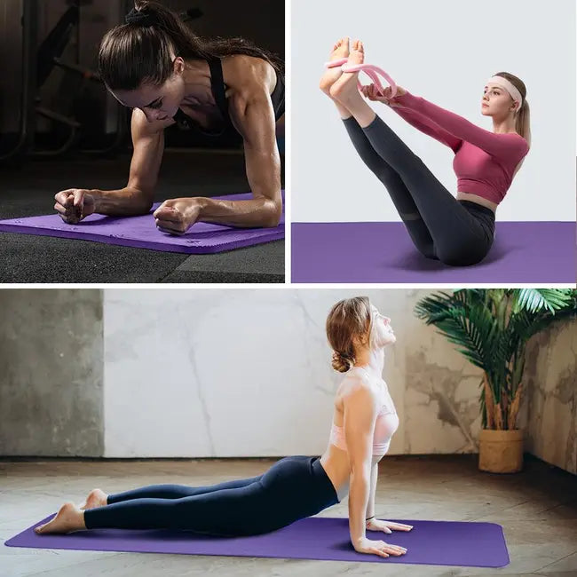 Purple Anti-Tear Yoga Mat - Non-Slip Gym Moisture Proof Equipment Sport Pilates Fitness Workout