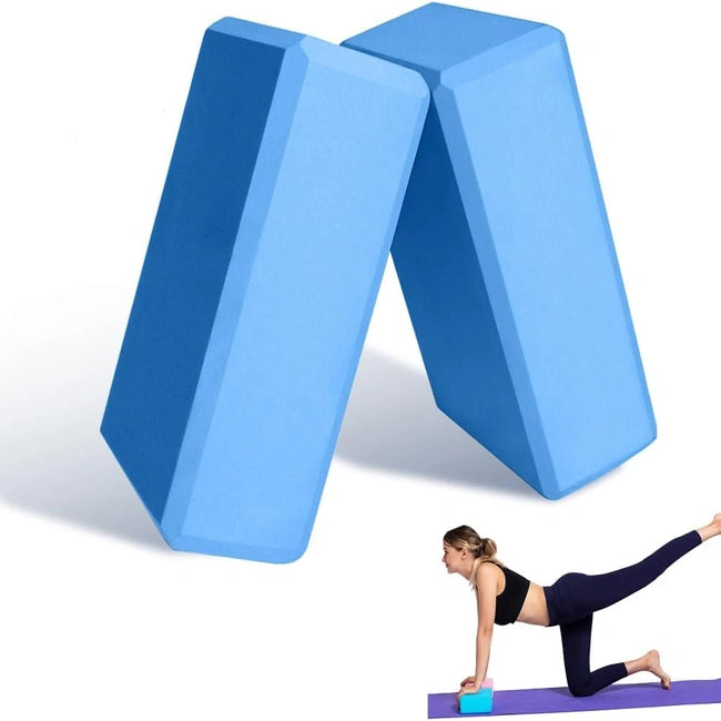 2PC Yoga Blocks - Non-Slip EVA Foam, Lightweight & Odorless for Pilates & Workout